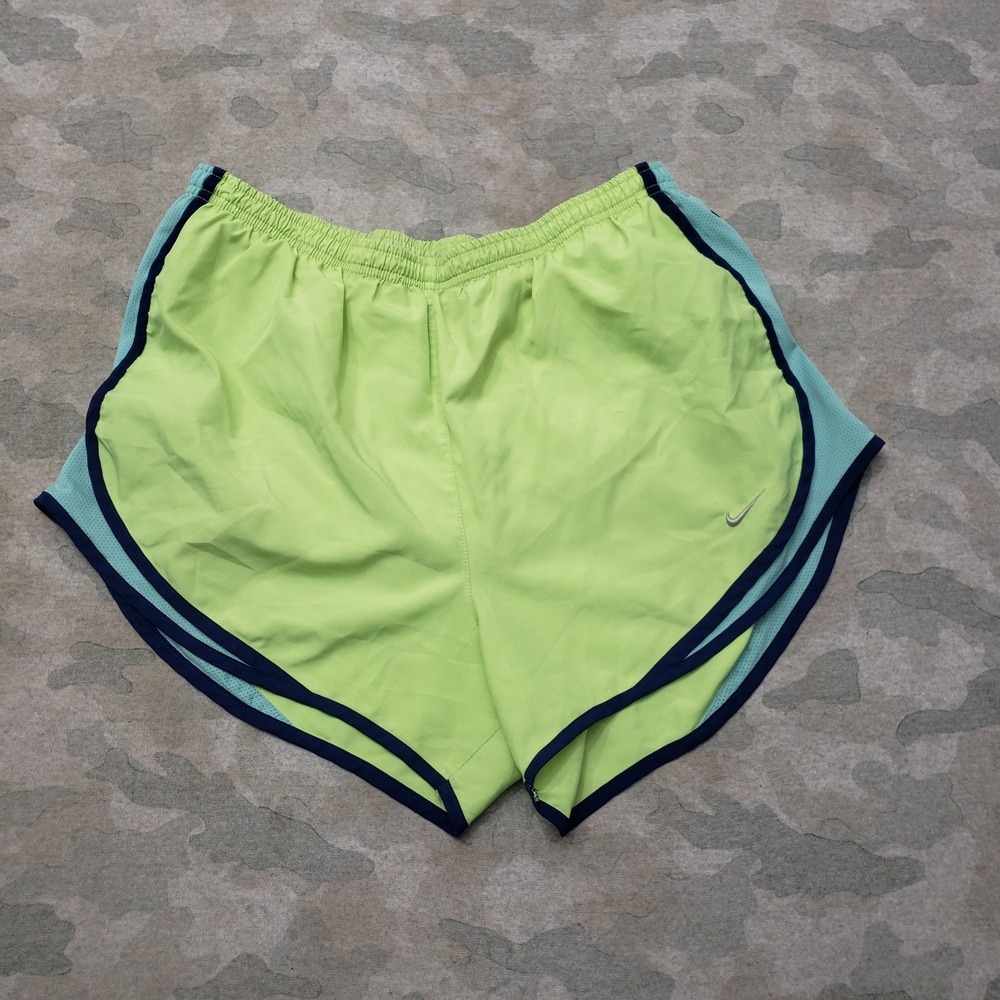 Nike Shorts Womens Large Green Dri-Fit Drawstring Lined Running Outdoors